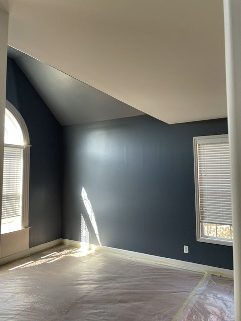 blue bedroom painting by 99 Dollar Painter in Middle Tennessee