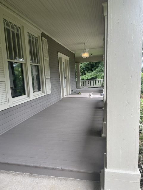 painted front porch by 99 Dollar Painter in Middle Tennessee