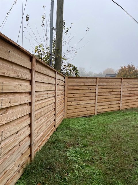 wood privacy fence project by 99 Dollar Painter in Middle Tennessee